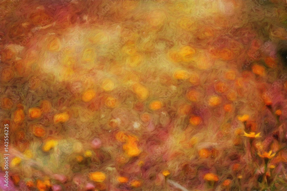 Abstract flower oil painting / photo art effect Abstract flower oil painting / photo art effect
