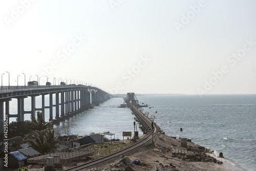 Cantilever Bridge in Pamban  India.