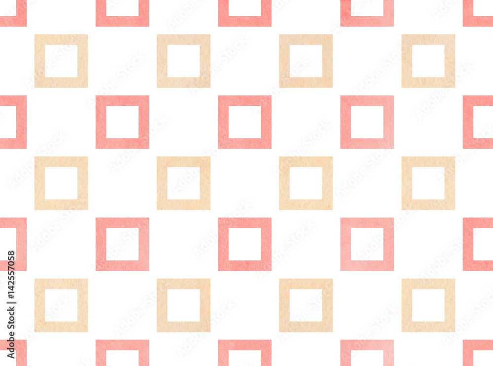 Watercolor square pattern. Watercolor square pattern.