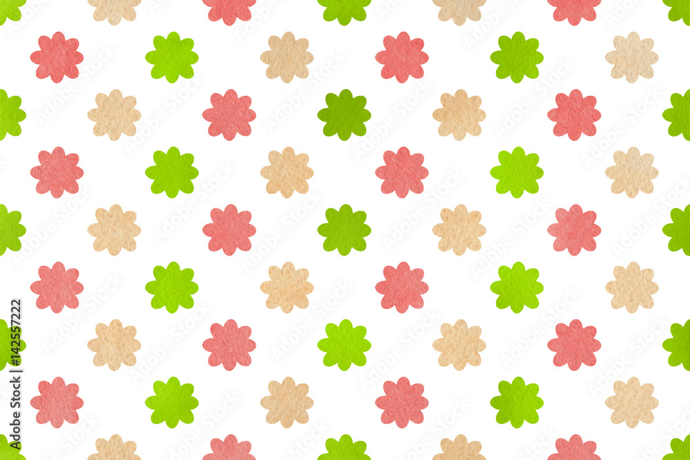 Watercolor flowers pattern. Watercolor flowers pattern.