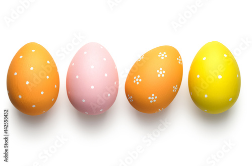Easter Eggs on White