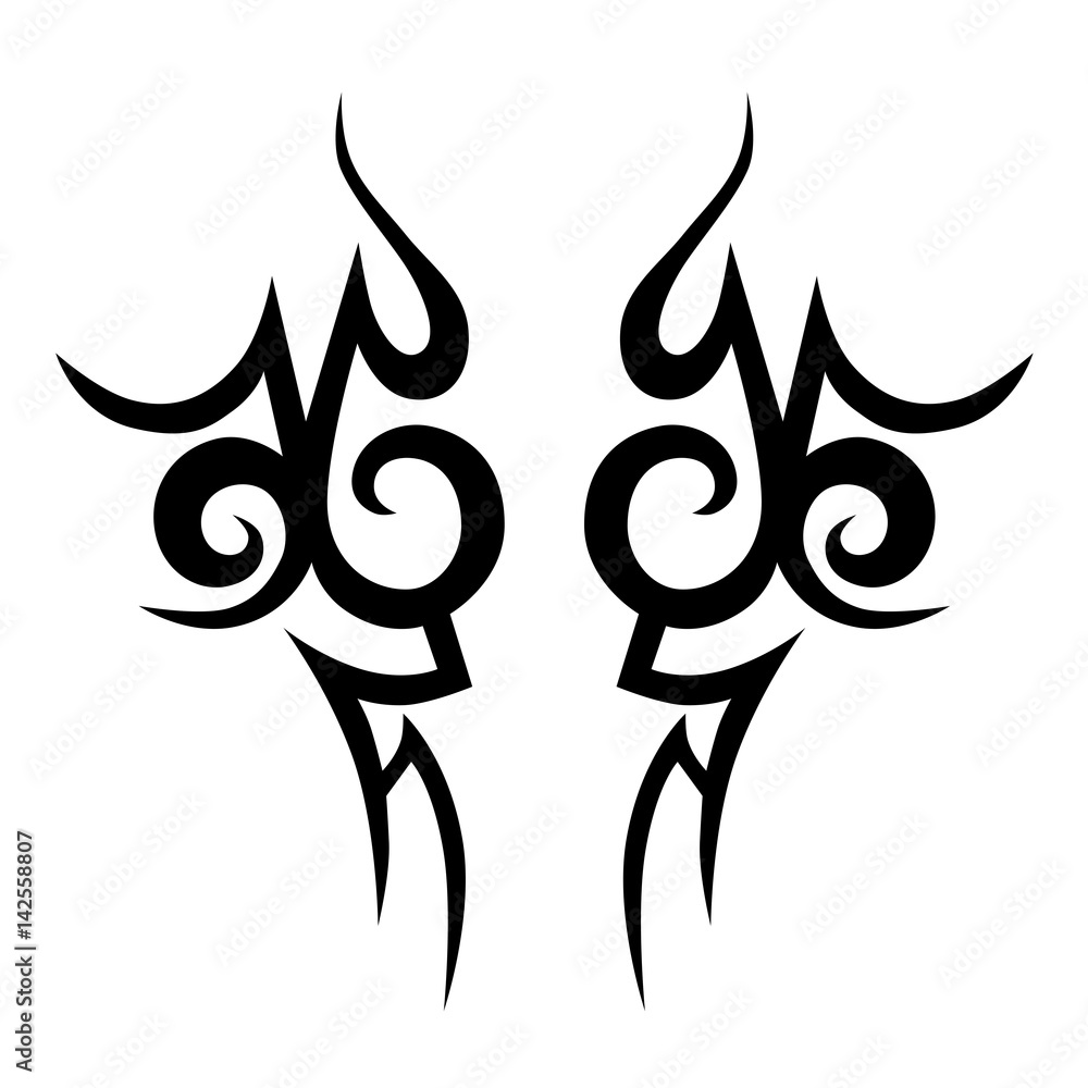 tribal pattern tattoo vector art design,tattoo tribal abstract sleeve, sketch  art design isolated on white background,Simple logo Stock Vector Image & Art  - Alamy