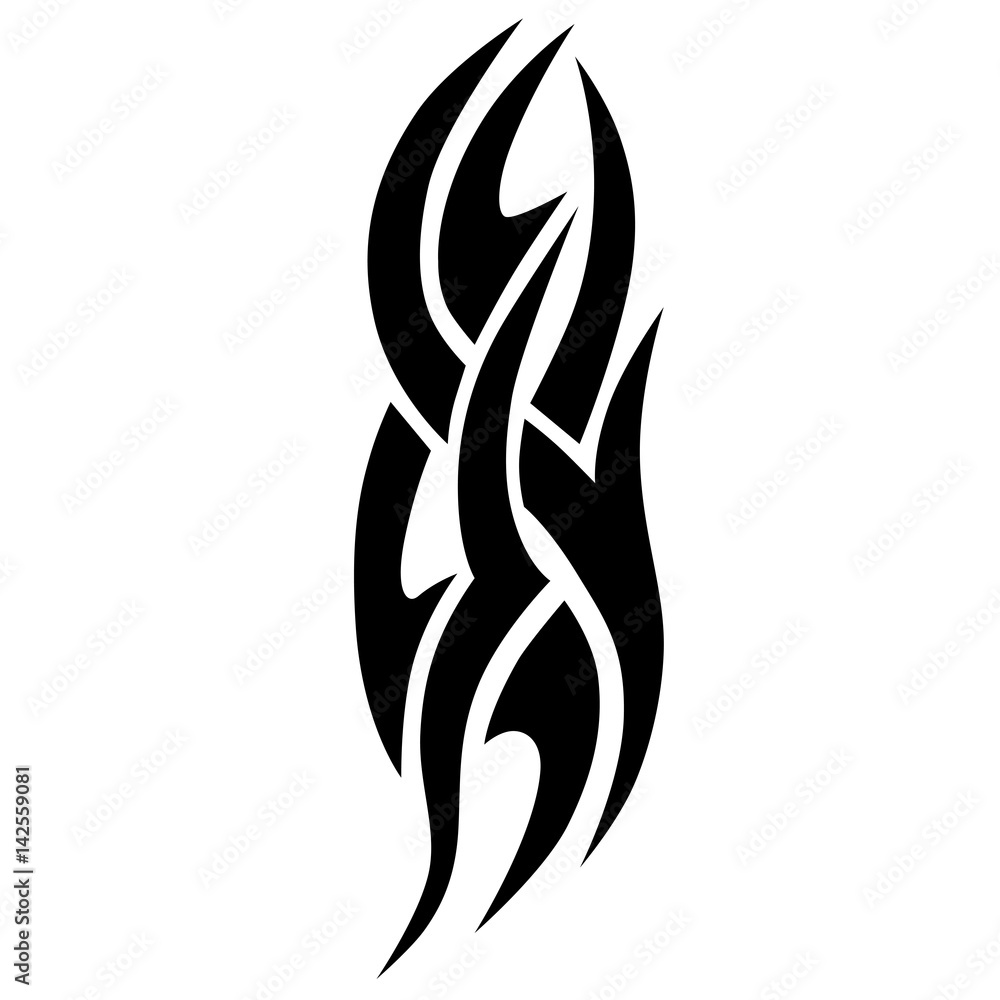 Tribal tattoo vector design sketch. Single sleeve art pattern arm. Simple  logo. Designer isolated abstract element for arm, leg, shoulder men and  women on white background. Stock Vector | Adobe Stock