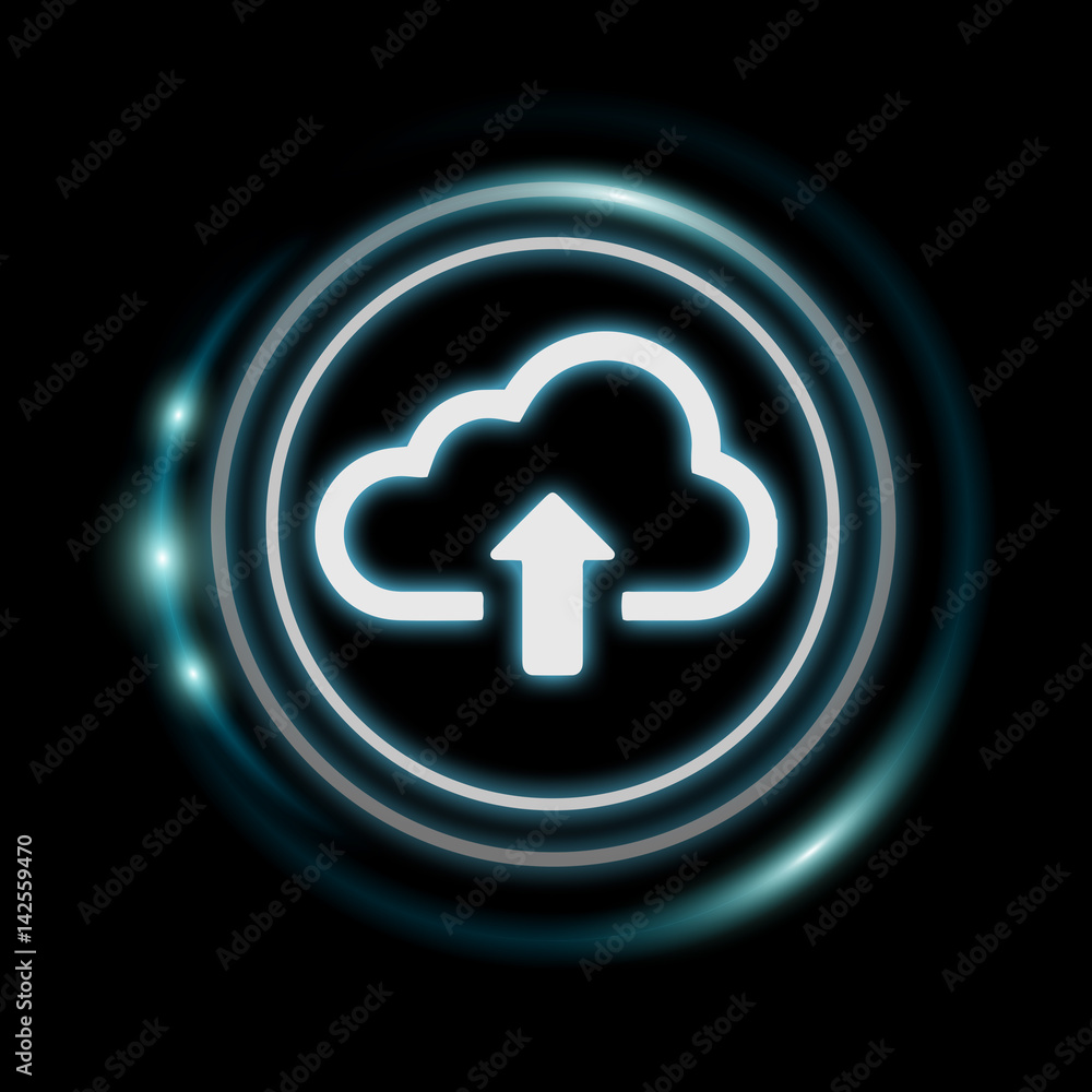 Blue and white digital cloud 3D rendering Blue and white digital cloud 3D rendering