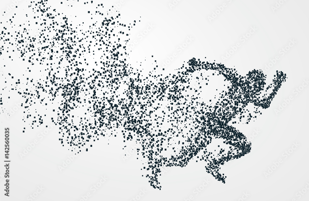Runner,vector graphics,composed of mosaic particle. Stock Vector ...