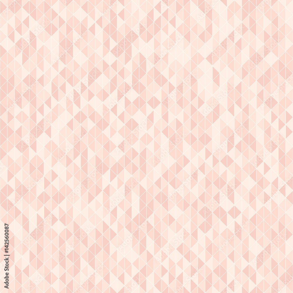 Rose triangle pattern. Seamless vector