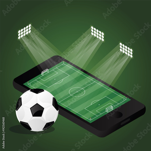Soccer field and ball