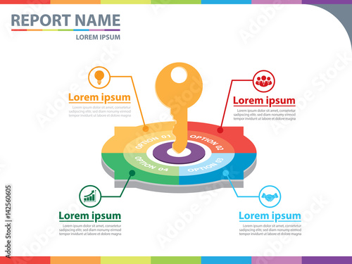 Infographics element of key success factors