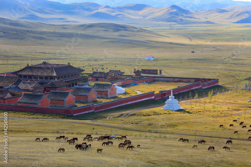 Amarbayasgalant Monastery in northern Mongolia photo