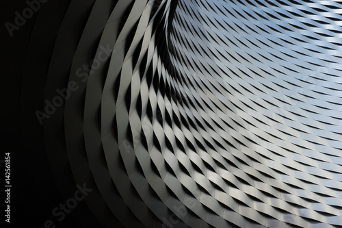 abstract metallic structure with repetitive pattern background  photo