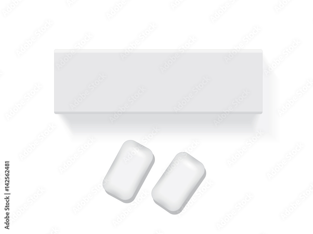 Chewing gum for your design and logo. Easy to change colors. Mock Up. Vector EPS10 Chewing gum for your design and logo. Easy to change colors. Mock Up. Vector EPS10