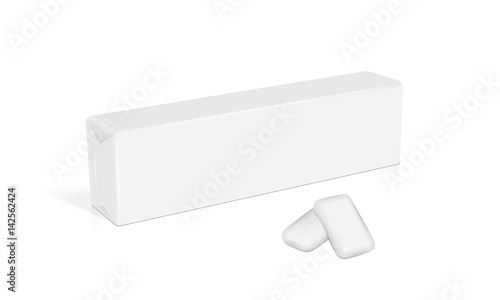 Chewing gum for your design and logo. Easy to change colors. Mock Up. Vector EPS 10