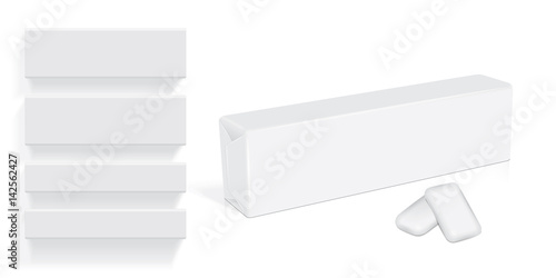 Chewing gum for your design and logo. Easy to change colors. Mock Up. Vector EPS 10