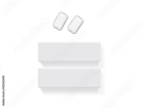 Chewing gum for your design and logo. Easy to change colors. Mock Up. Vector EPS10