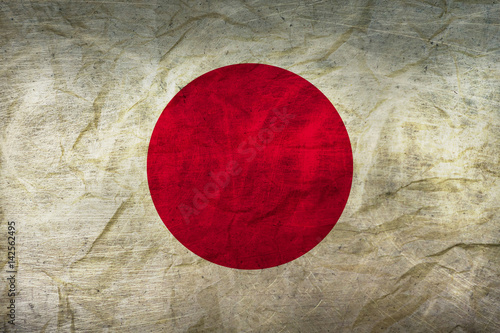 Japan Flag on Paper