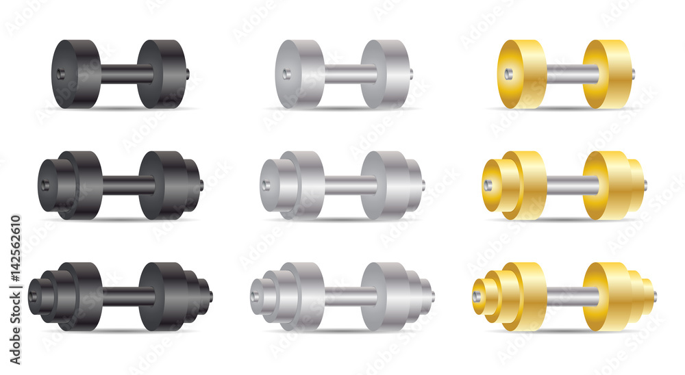 Вumbbells isolated on a white background Вumbbells isolated on a white background