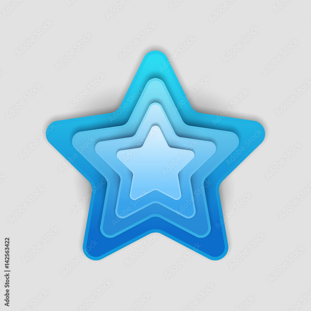 Paper art cartoon star in realistic trendy craft style. Modern origami design template. Concept inspiration or idea for your projects. Vector illustration. Paper art cartoon star in realistic trendy craft style. Modern origami design template. Concept inspiration or idea for your projects. Vector illustration.