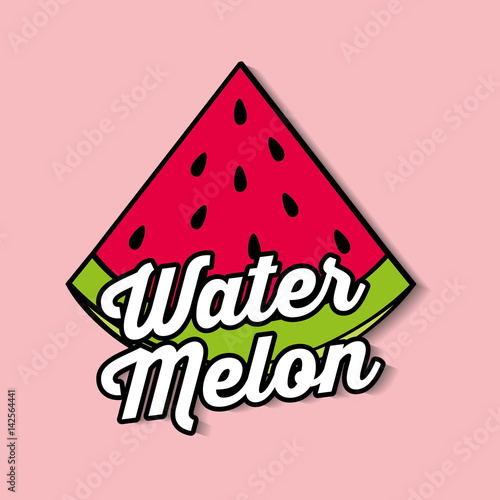 watermelon fresh fruit premium quality vector illustration design