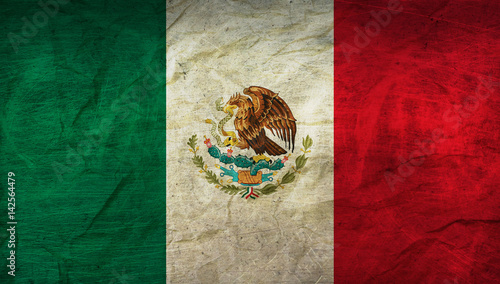 Mexico Flag on Paper
