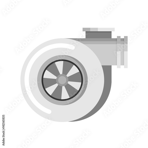 Car turbo flat vector icon