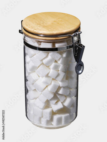 bottled sugar cubes photo