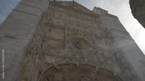Gothic facade of the church of San Pablo in Valladolid, Spain
