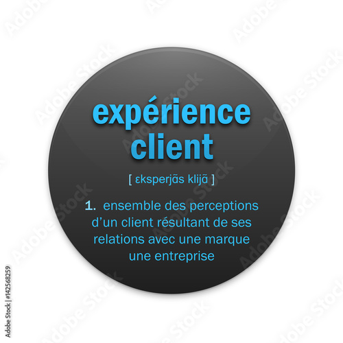 Icône EXPERIENCE CLIENT avec définition