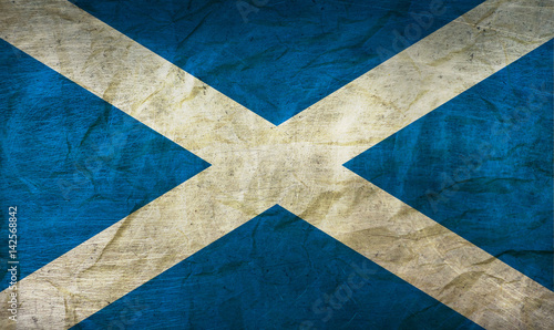 Scotland Flag on Paper
