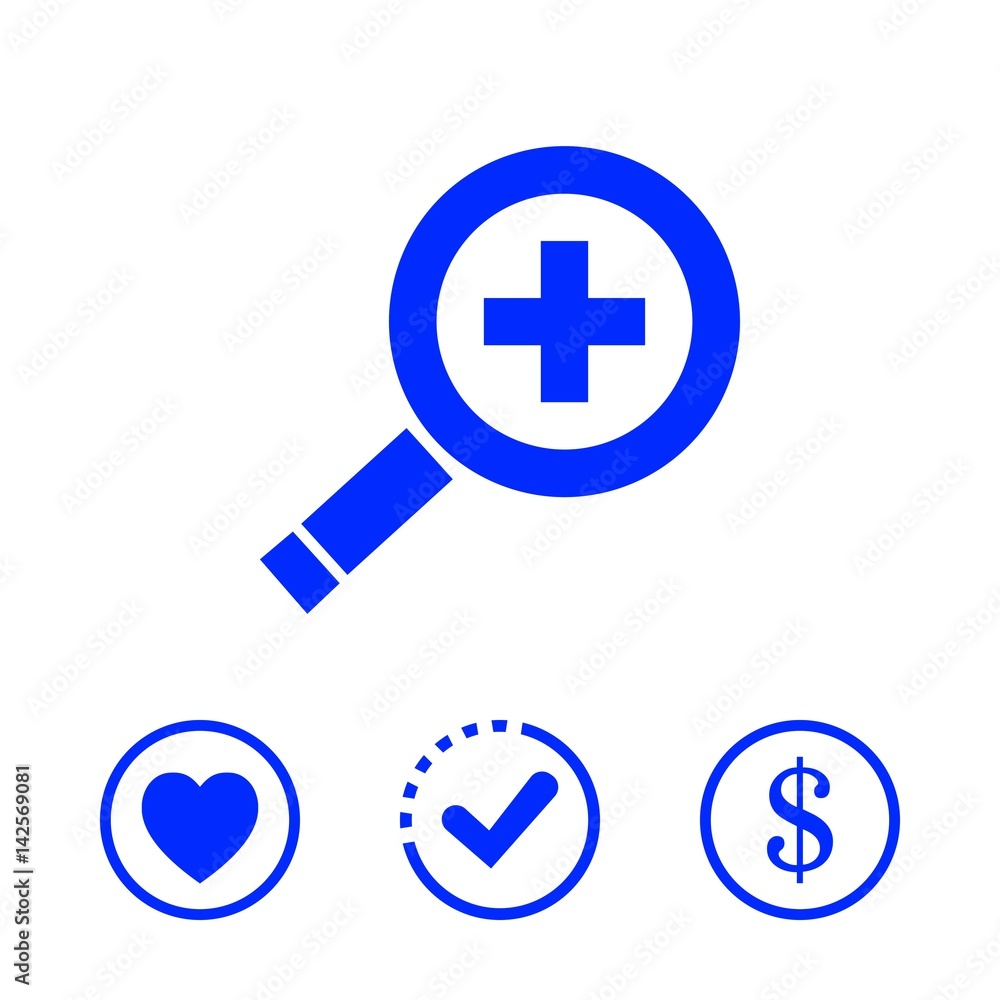 Fototapeta premium search icon stock vector illustration flat design