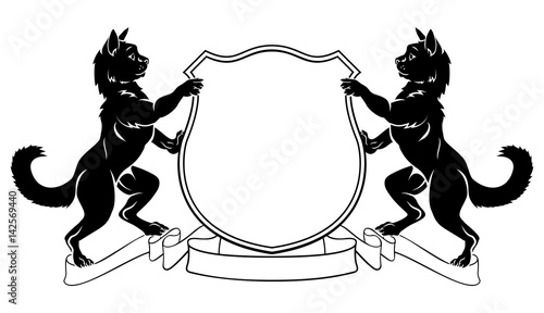 Cats Heraldic Coat of Arms Crest Shield