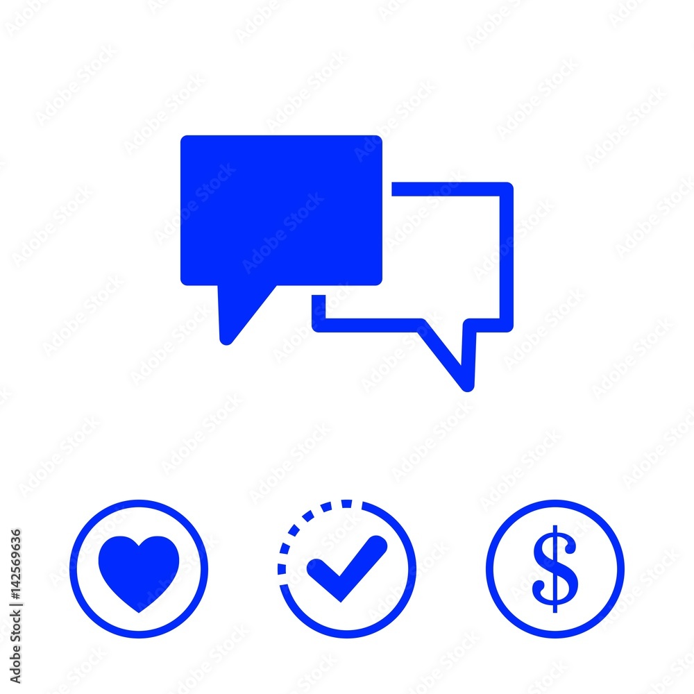 Speech Bubbles Icon. Chat pictogram icon stock vector illustration Speech Bubbles Icon. Chat pictogram icon stock vector illustration