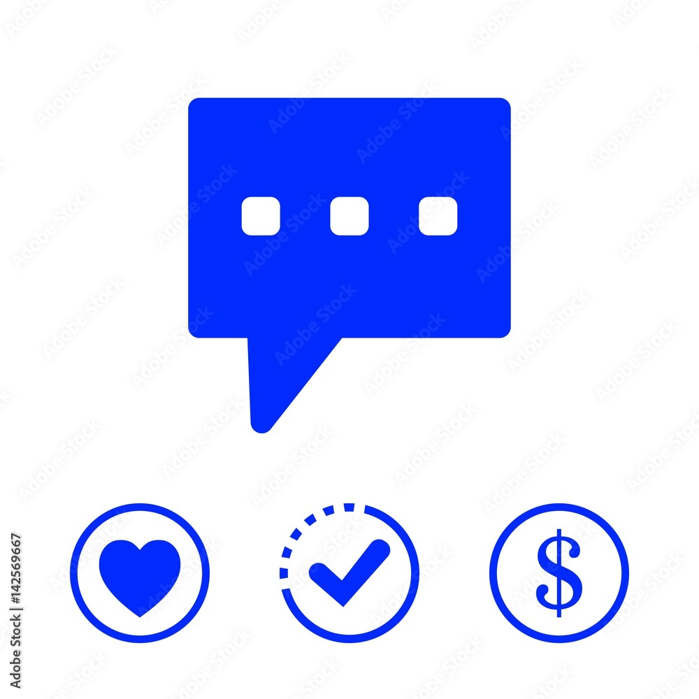 Speech Bubbles Icon. Chat pictogram icon stock vector illustration Speech Bubbles Icon. Chat pictogram icon stock vector illustration