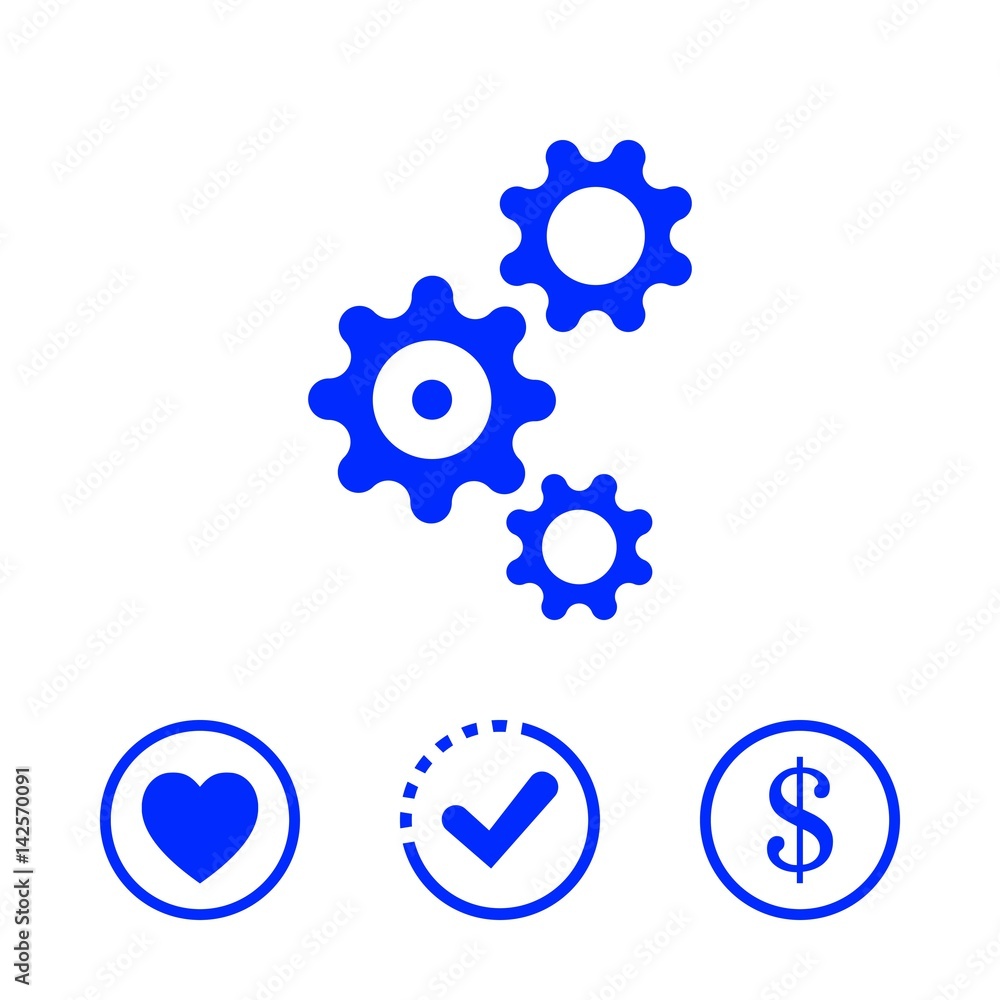gear icon stock vector illustration flat design gear icon stock vector illustration flat design
