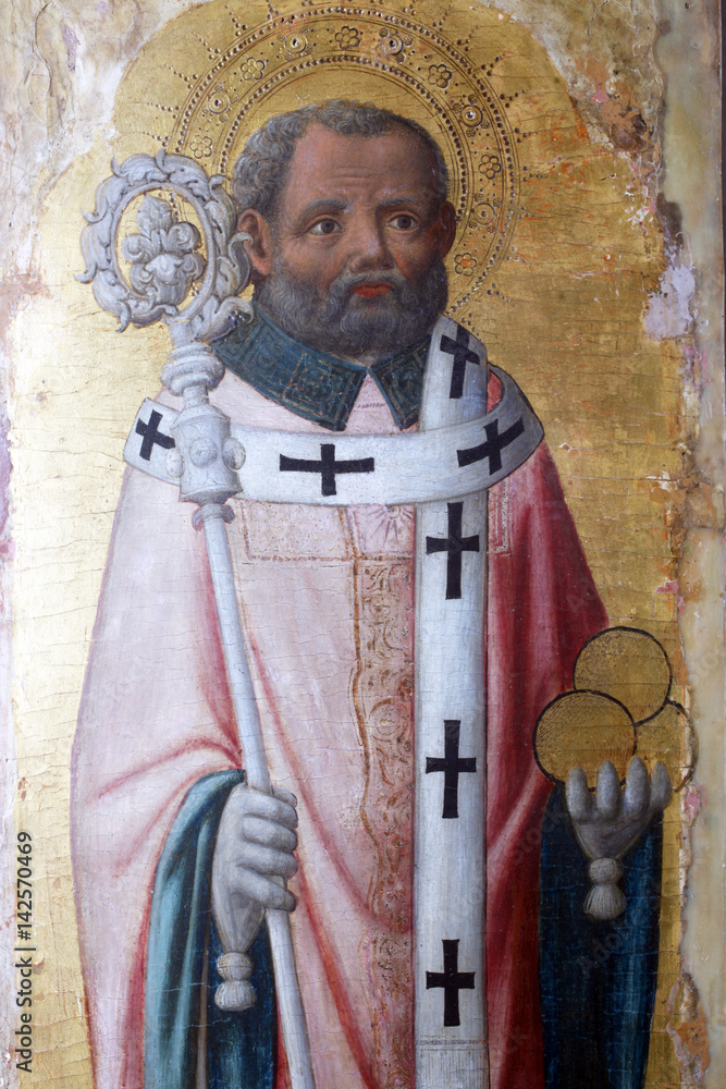 Antonio Vivarini: Saint Nicholas, Altarpiece in Euphrasian Basilica in Porec, Croatia