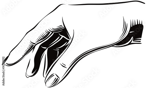 woman's hand ready to welcome.