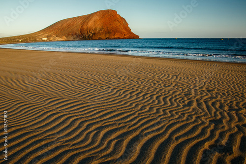 The Beach with Montana Roja hill in background, Tenerife photo