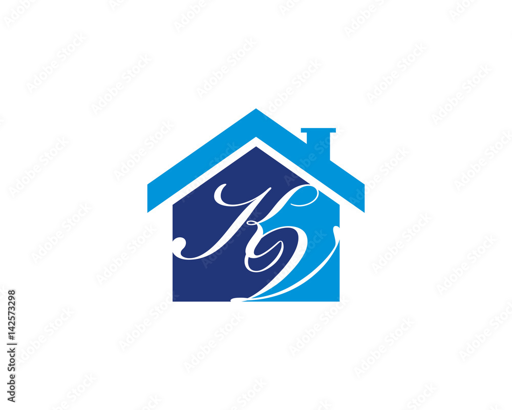 KV Letter And House Logo V.1