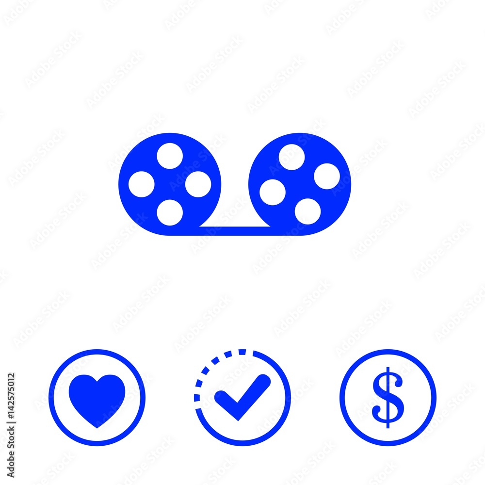 video icon stock vector illustration flat design video icon stock vector illustration flat design