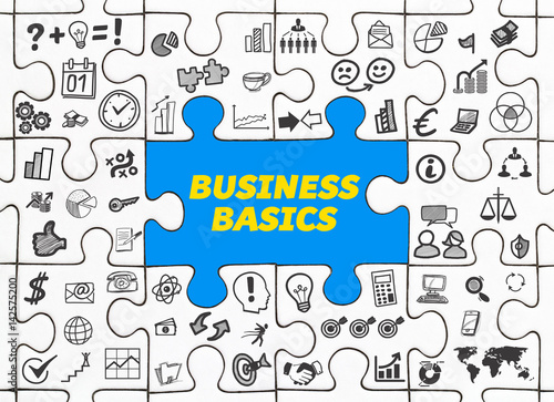 Business Basics / Puzzle mit Symbole