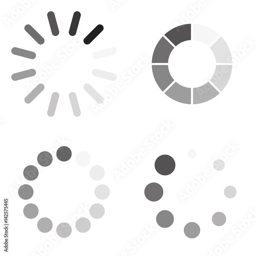 Download sign. Load icon. Loading bar.
