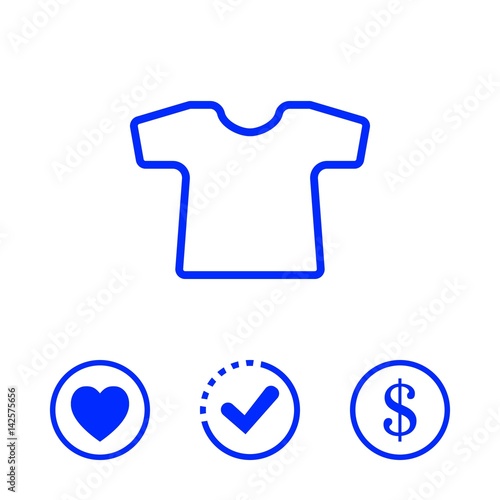 Free Download t-shirt icon stock vector illustration flat design - GFXLoad