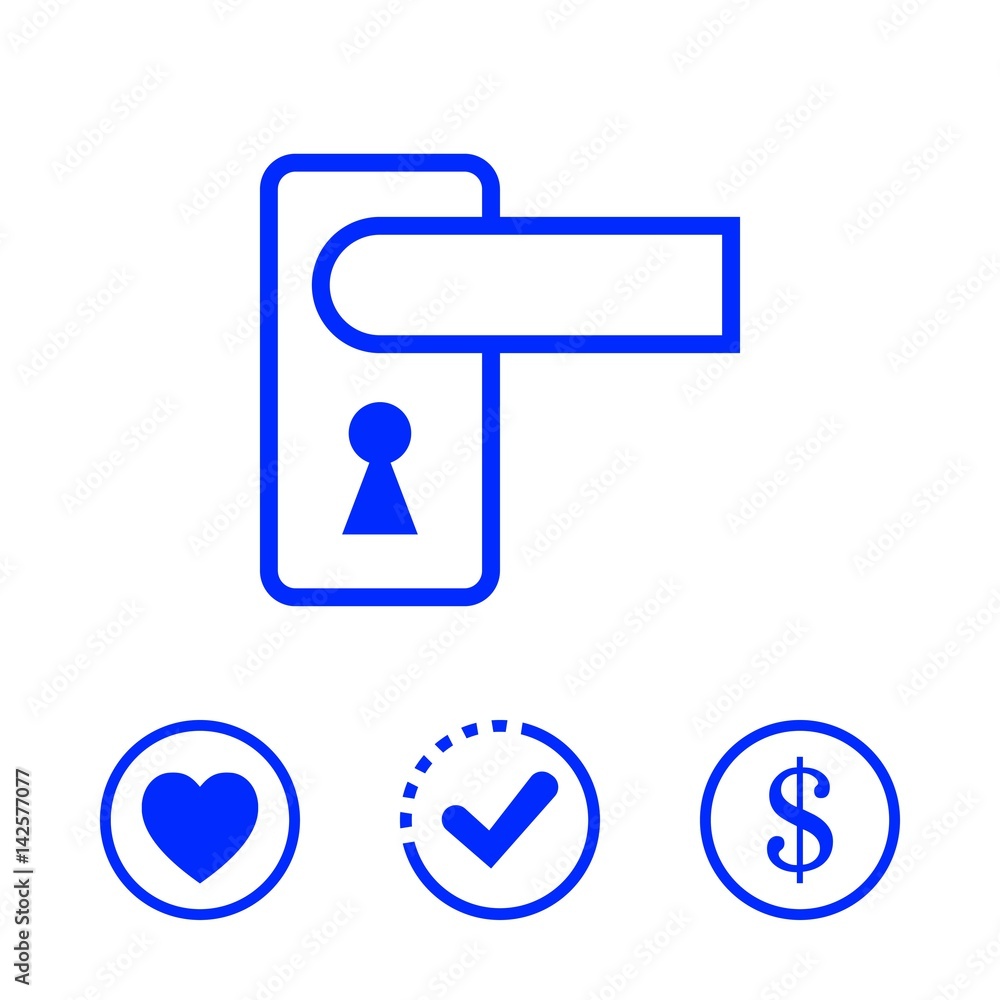 door handle icon stock vector illustration flat design door handle icon stock vector illustration flat design