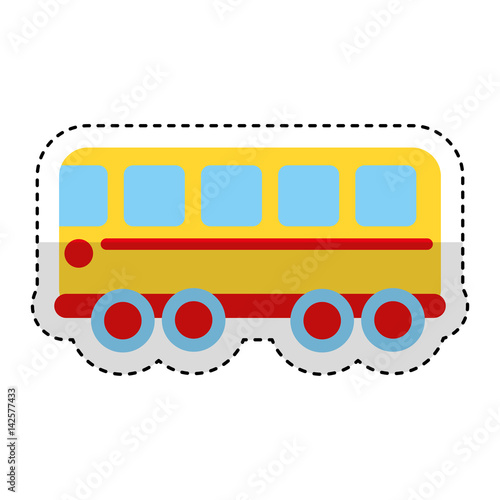bus vehicle isolated icon vector illustration design