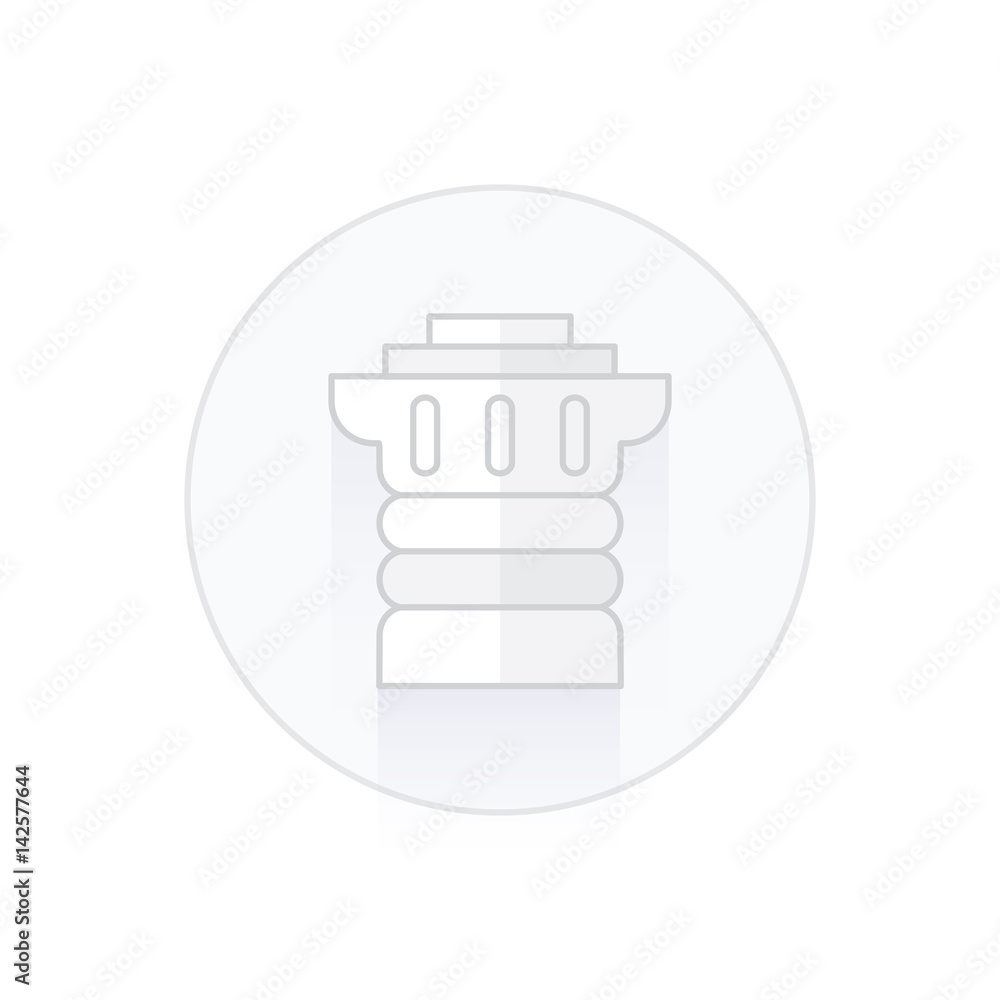 Ancient columns icon white color balance Ancient columns icon white color balance