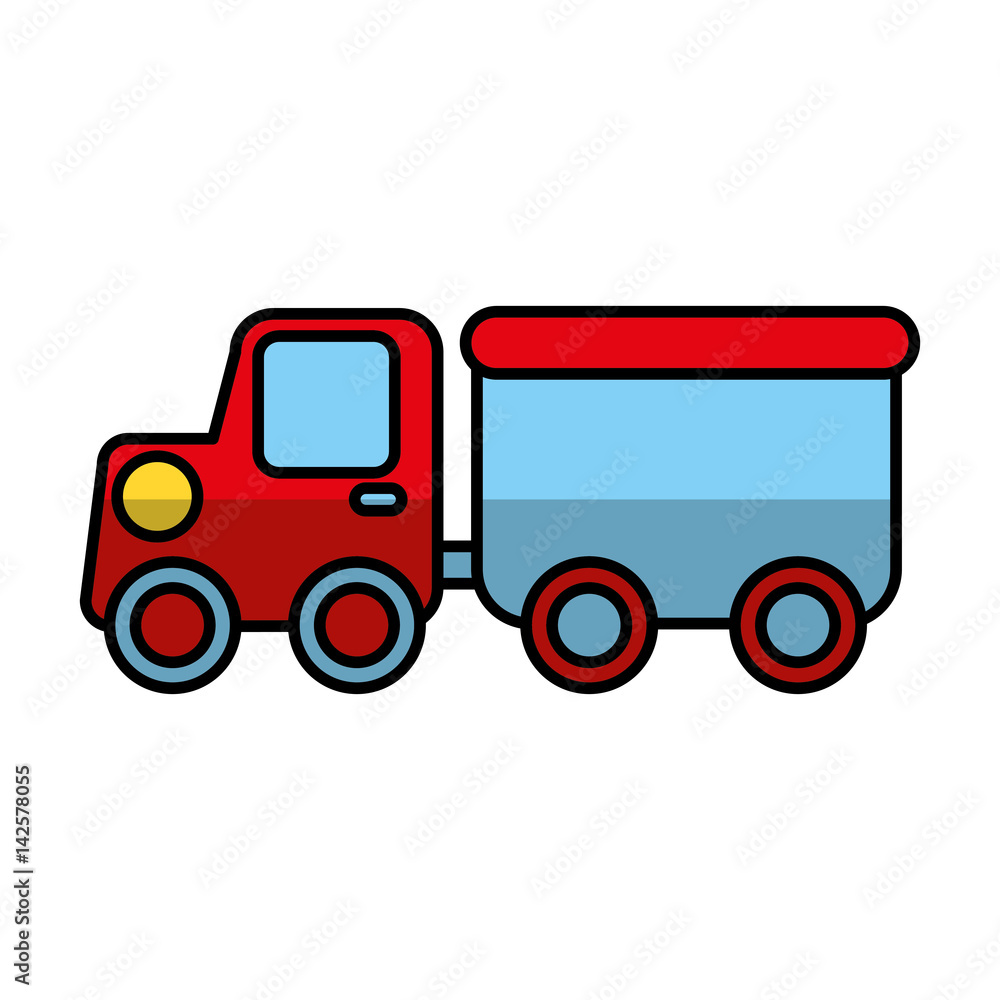 Fototapeta premium truck vehicle isolated icon vector illustration design