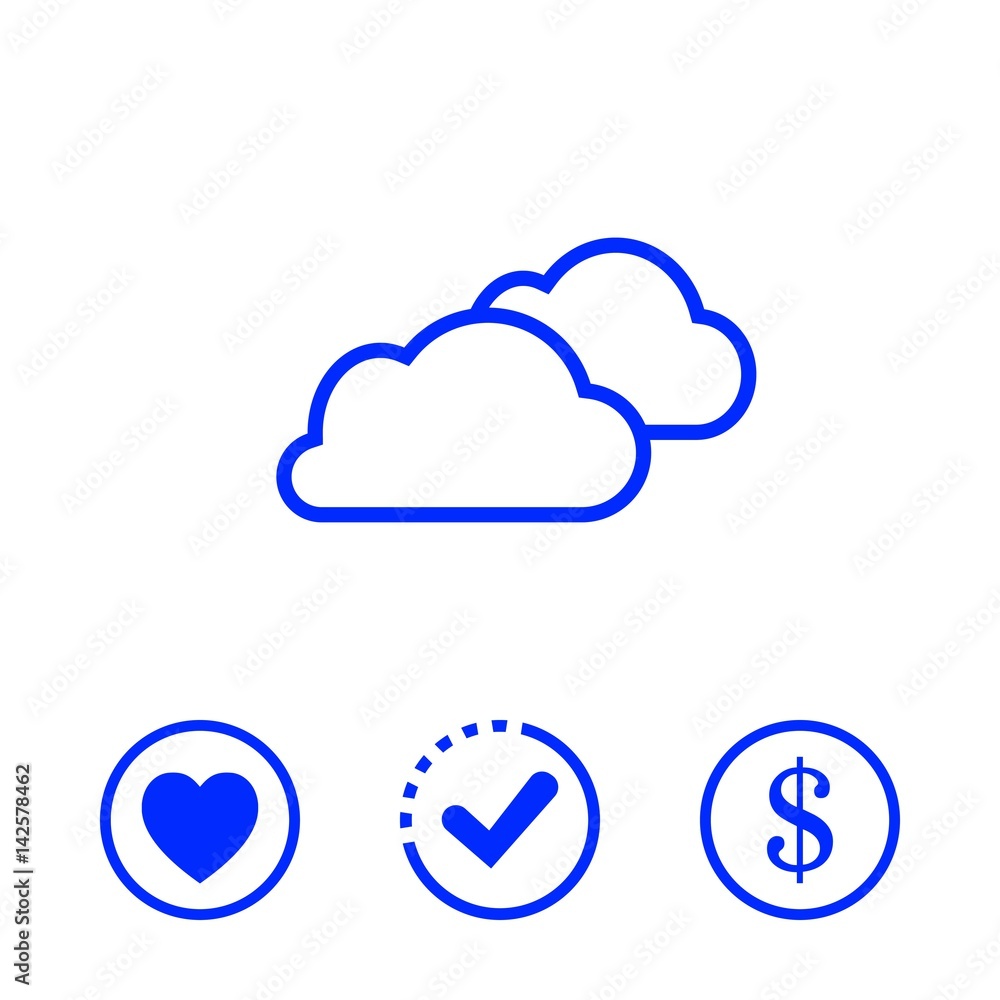 cloud icon stock vector illustration flat design cloud icon stock vector illustration flat design