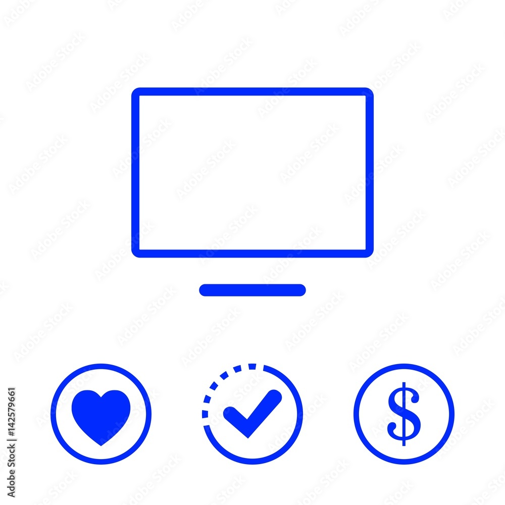 computer monitor icon stock vector illustration flat design computer monitor icon stock vector illustration flat design
