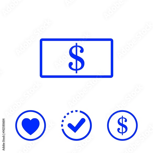 dollar money icon stock vector illustration flat design