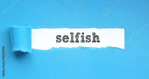 Tableau sur toile selfish / Paper