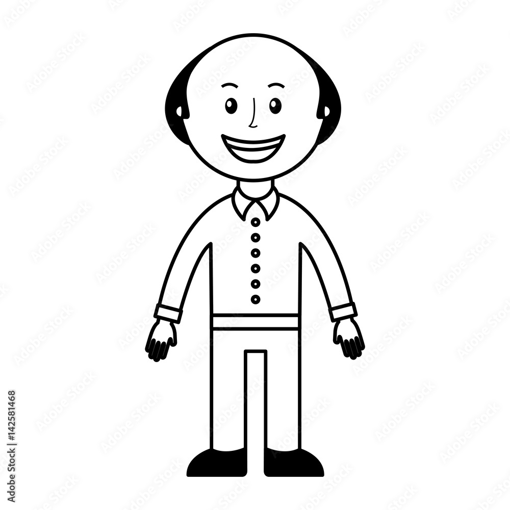 grandfather avatar character icon vector illustration design